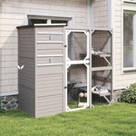 Petsblublu Large Catio Outdoor Cat Enclosure, Weatherproof Cat House with Asphalt and UV Protection Roof