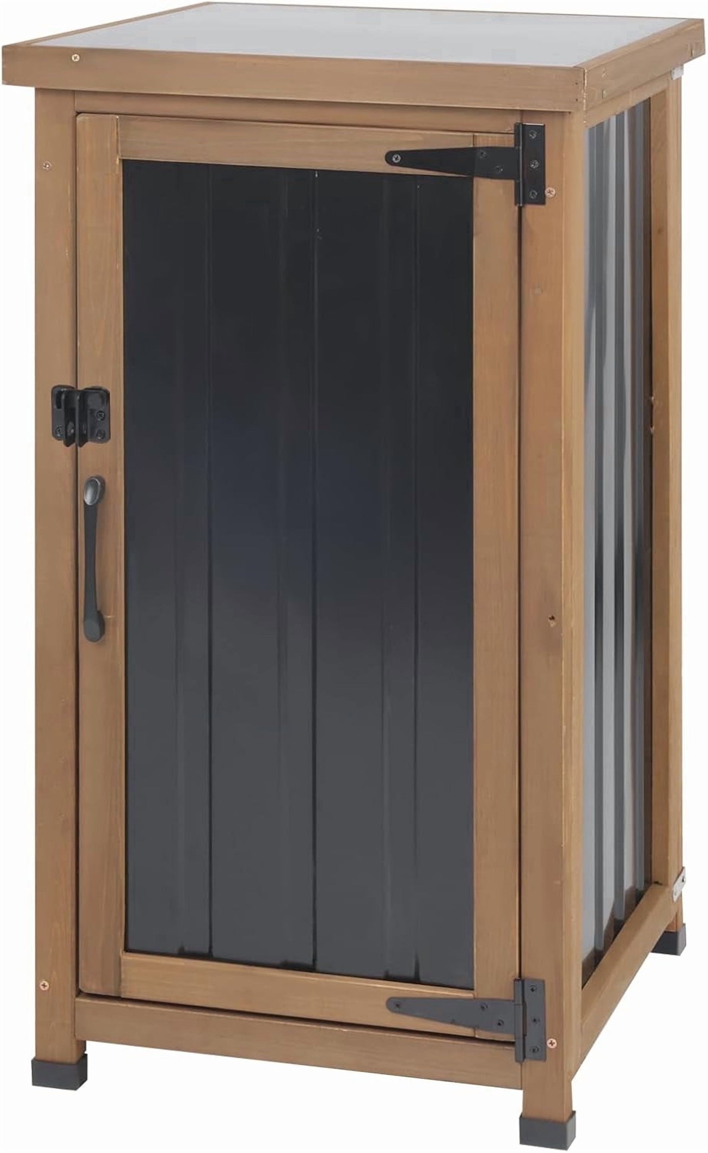 Petsblublu Storage Cabinet Small Outdoor Garden Potting Bench Table with Removable Shelves, 17.9"L x 17.9"W x 33.5"H